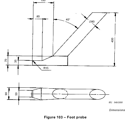IEC 60335-2-92のイチジク103テスト指の調査のフィートの調査0